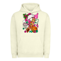 Pigment Pistachio Pink Christmas Breast Cancer Ribbon Basketball Urban Hoodie - BundleAndBundleShop