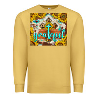 Antique Gold grateful cross Premium Sweatshirt - BarkalooDesign