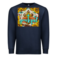 Navy grateful cross Premium Sweatshirt - BarkalooDesign