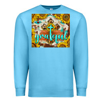 Ocean Blue grateful cross Premium Sweatshirt - BarkalooDesign