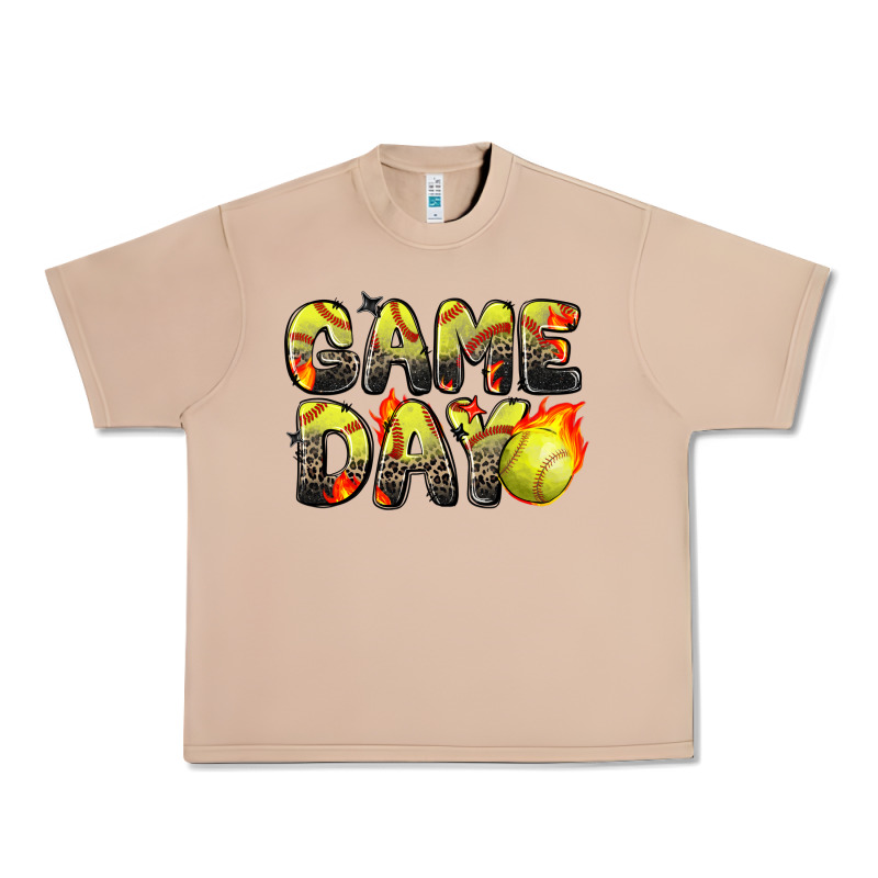 Game Day Softball Leopard Urban Heavy Tee by Zillion Design Studio | Teevron