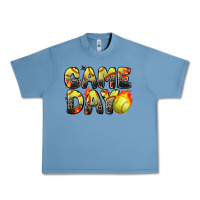 Pebble Blue game day softball leopard Urban Heavy Tee - Zillion Design Studio