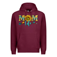 Burgundy mom life Premium Hoodie - NancyCooperArtShop