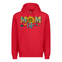 Red mom life Premium Hoodie - NancyCooperArtShop