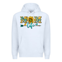 White mom life Premium Hoodie - NancyCooperArtShop