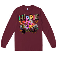Burgundy hippie soul Long Sleeve Tee - AdoDesignShop
