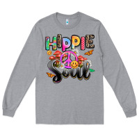 Heather Grey hippie soul Long Sleeve Tee - AdoDesignShop