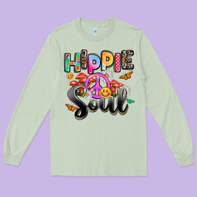 Hippie Soul Long Sleeve Tee Designed By Adodesignshop