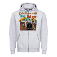 Heather Grey collect moments not things sunflower gemstone vintage camera Zipper Hoodie - FaDigitalArtStudio