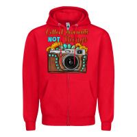 Red collect moments not things sunflower gemstone vintage camera Zipper Hoodie - FaDigitalArtStudio