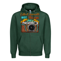 Sports Green collect moments not things sunflower gemstone vintage camera Zipper Hoodie - FaDigitalArtStudio