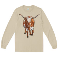 Mushroom longhorn cow Long Sleeve Tee - RanaPortraitStore
