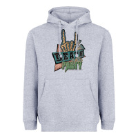 Heather Grey death of the party white Heavyweight Hoodie - JahusDesignShop