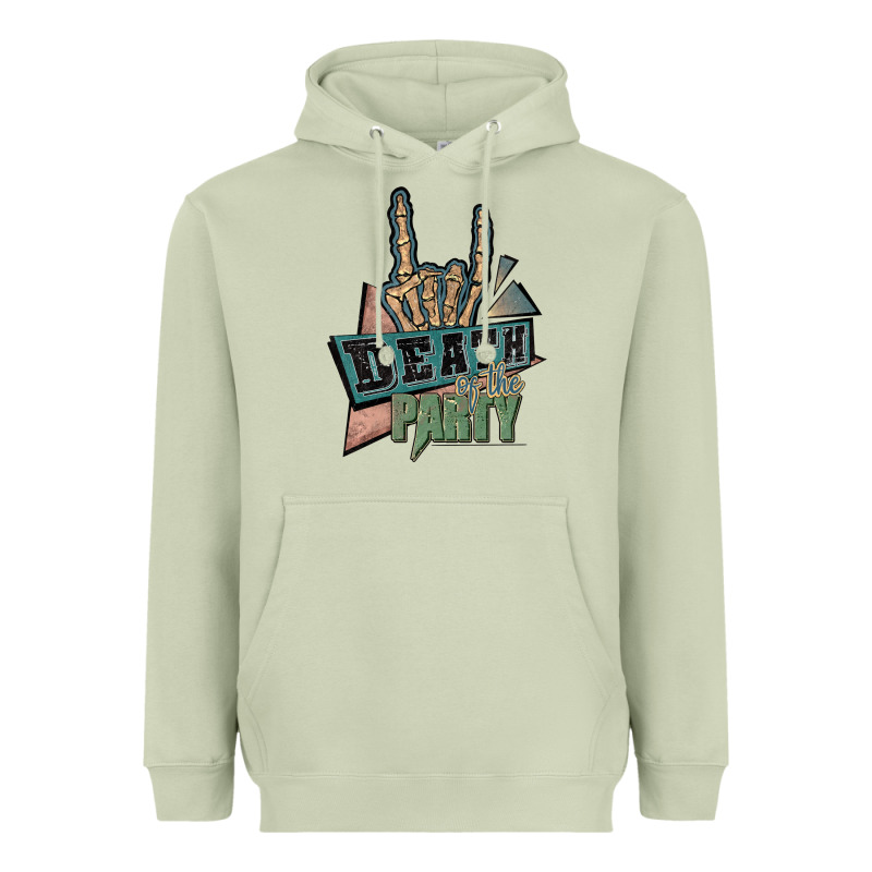 Death Of The Party White Heavyweight Hoodie by JahusDesignShop | Teevron