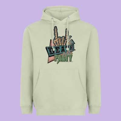 Death Of The Party White Heavyweight Hoodie Designed By Jahusdesignshop