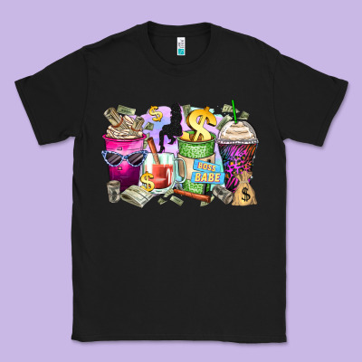 Boss Babe Coffee Cups Classic Tee Designed By Zillion Design Studio