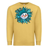 Antique Gold cute snowman winter sunflower Premium Sweatshirt - Jasminsmagicworld