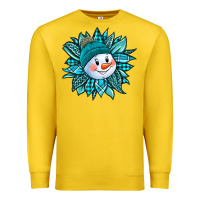 Lemon cute snowman winter sunflower Premium Sweatshirt - Jasminsmagicworld