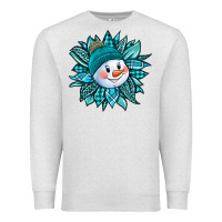 Oatmeal Heather cute snowman winter sunflower Premium Sweatshirt - Jasminsmagicworld