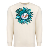 Sandshell cute snowman winter sunflower Premium Sweatshirt - Jasminsmagicworld