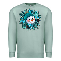Seafoam cute snowman winter sunflower Premium Sweatshirt - Jasminsmagicworld