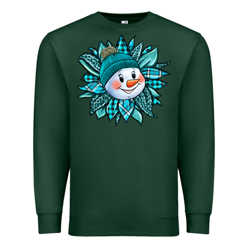 Cute Snowman Winter Sunflower Premium Sweatshirt by Jasminsmagicworld | Teevron
