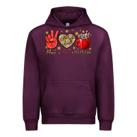 Mauve Wine Peace Love Hot Chocolate Urban Hoodie - BundleAndBundleShop