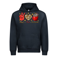 Navy Peace Love Hot Chocolate Urban Hoodie - BundleAndBundleShop