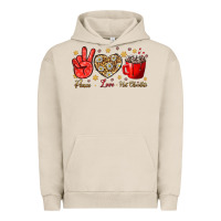 Pigment French Oak Peace Love Hot Chocolate Urban Hoodie - BundleAndBundleShop
