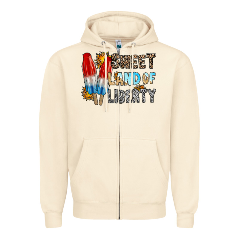 Sweet Land Of Liberty Zipper Hoodie by RacoonDesign | Teevron