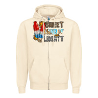 Sandshell sweet land of liberty Zipper Hoodie - RacoonDesign