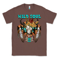 Chestnut Wild Soul Bull Skull Classic Tee - FaDigitalArtStudio
