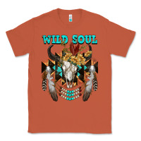 Copper Wild Soul Bull Skull Classic Tee - FaDigitalArtStudio