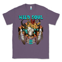 Lavender Wild Soul Bull Skull Classic Tee - FaDigitalArtStudio