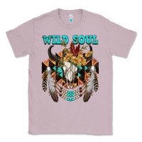 Lilac Wild Soul Bull Skull Classic Tee - FaDigitalArtStudio