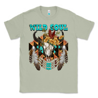 Matcha Wild Soul Bull Skull Classic Tee - FaDigitalArtStudio