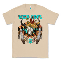 Mushroom Wild Soul Bull Skull Classic Tee - FaDigitalArtStudio