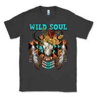 Smoke Wild Soul Bull Skull Classic Tee - FaDigitalArtStudio