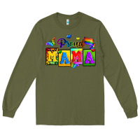 Army Green proud mama Long Sleeve Tee - Zillion Design Studio