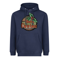 Navy Merry Christmas Heavyweight Hoodie - JahusDesignShop