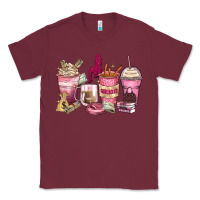 Burgundy Girl boss coffee cups Classic Tee - Zillion Design Studio