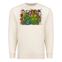 Sandshell watercolor cactus western background Premium Sweatshirt - BarkalooDesign