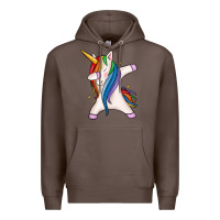 Coffee dabbing unicorn Premium Hoodie - MaliasSmallBusiness