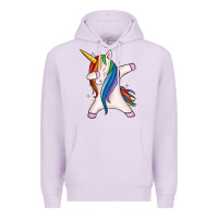 Lilac dabbing unicorn Premium Hoodie - MaliasSmallBusiness