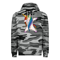 Slate Camo dabbing unicorn Premium Hoodie - MaliasSmallBusiness