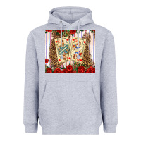 Heather Grey valentines day playing cards Heavyweight Hoodie - AdoDesignShop