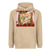 Mushroom valentines day playing cards Heavyweight Hoodie - AdoDesignShop