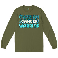 Army Green Ovarian Cancer Warrior Long Sleeve Tee - texasbilliewilder