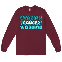 Burgundy Ovarian Cancer Warrior Long Sleeve Tee - texasbilliewilder