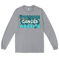 Heather Grey Ovarian Cancer Warrior Long Sleeve Tee - texasbilliewilder